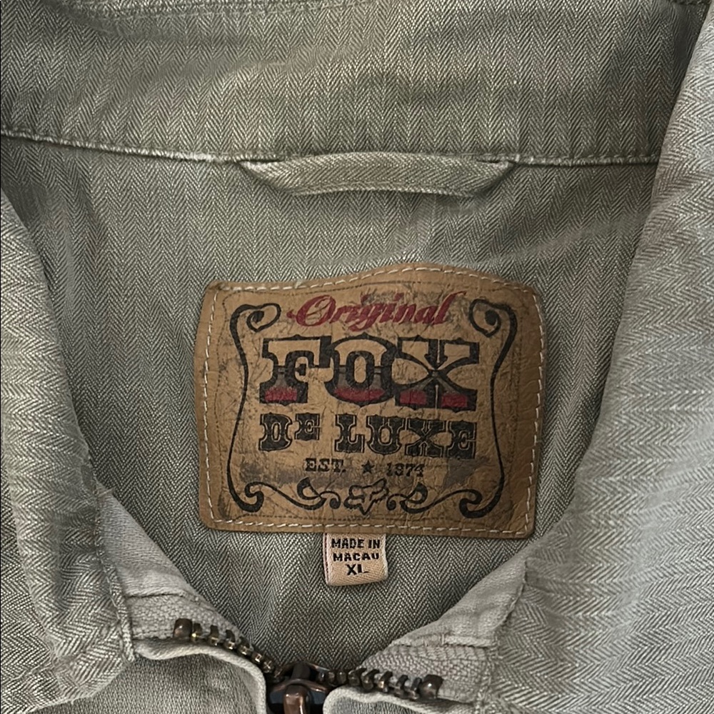 Fox Gray Lightweight Shirt Jacket Casual Fit - Picture 2 of 5